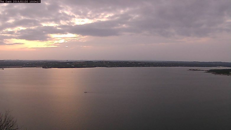 Lake Travis webcam, February 20, 2016 5:10 PM CT