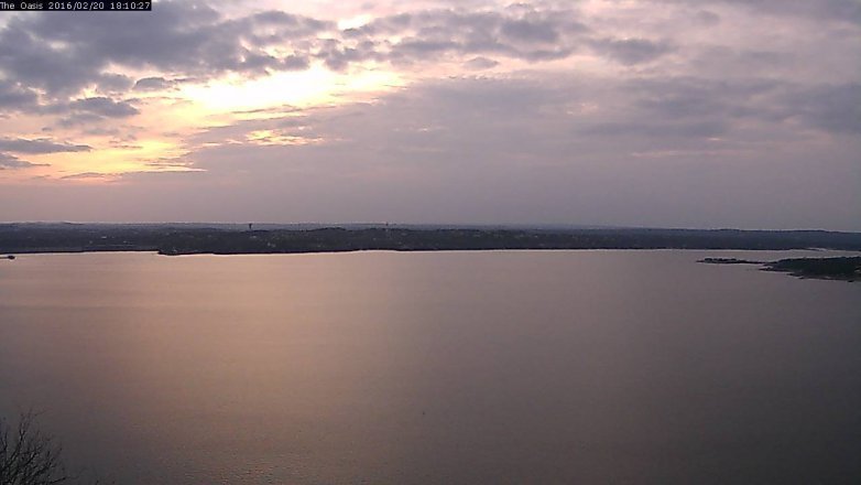 Lake Travis webcam, February 20, 2016 5:15 PM CT