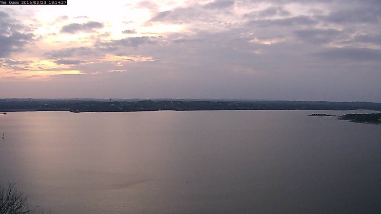 Lake Travis webcam, February 20, 2016 5:20 PM CT