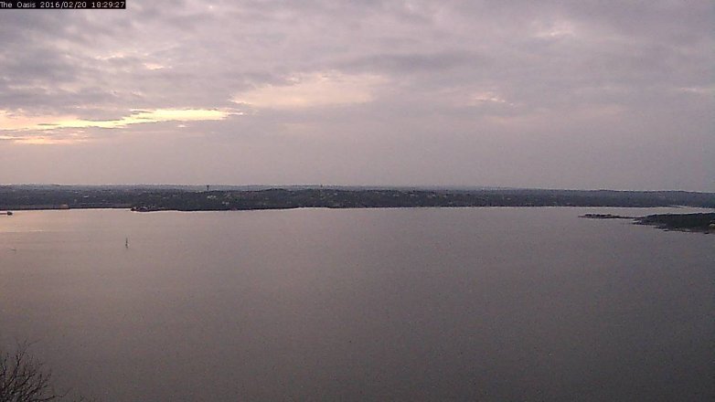 Lake Travis webcam, February 20, 2016 5:35 PM CT