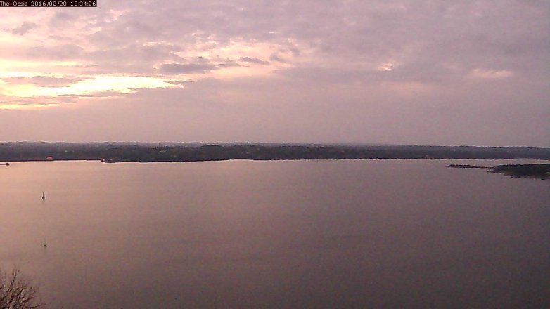 Lake Travis webcam, February 20, 2016 5:40 PM CT