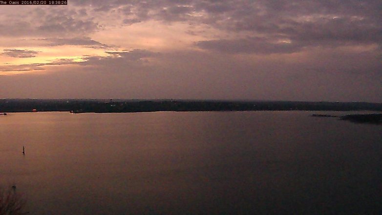 Lake Travis webcam, February 20, 2016 5:45 PM CT