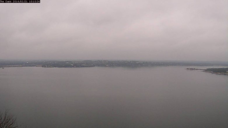 Lake Travis webcam, February 21, 2016 9:15 AM CT