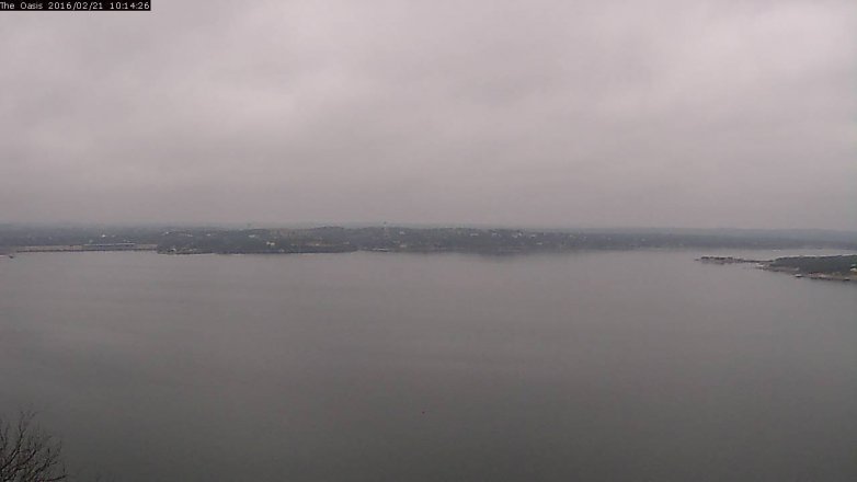 Lake Travis webcam, February 21, 2016 9:20 AM CT