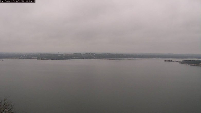 Lake Travis webcam, February 21, 2016 9:35 AM CT