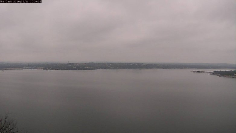 Lake Travis webcam, February 21, 2016 9:40 AM CT