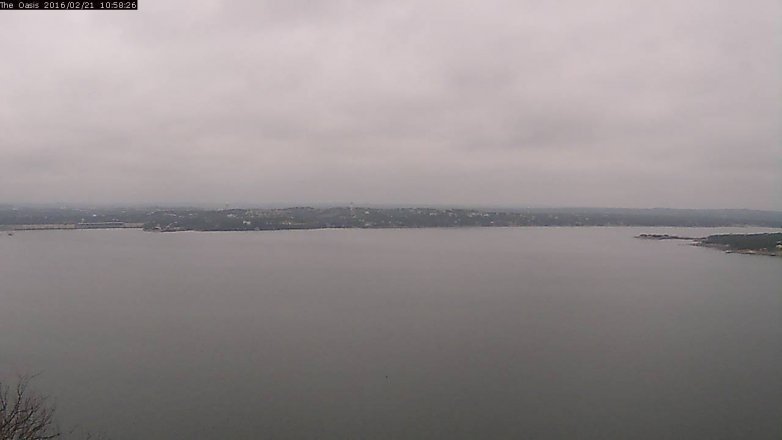 Lake Travis webcam, February 21, 2016 10:05 AM CT
