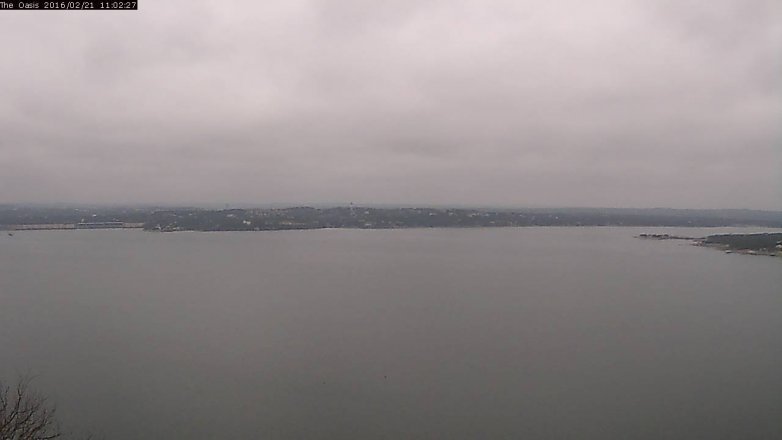 Lake Travis webcam, February 21, 2016 10:10 AM CT