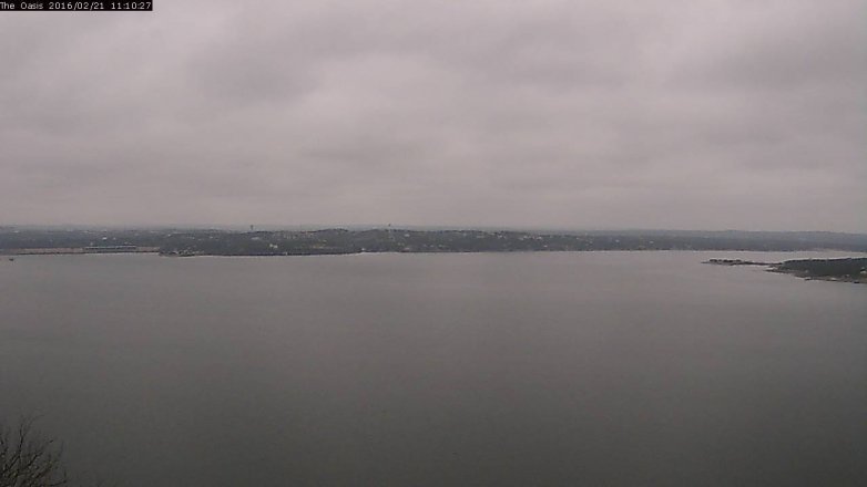 Lake Travis webcam, February 21, 2016 10:15 AM CT