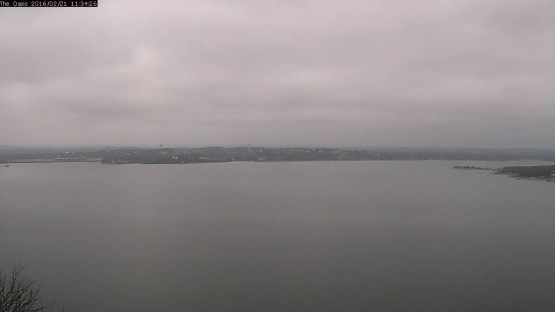 Lake Travis webcam, February 21, 2016 10:40 AM CT