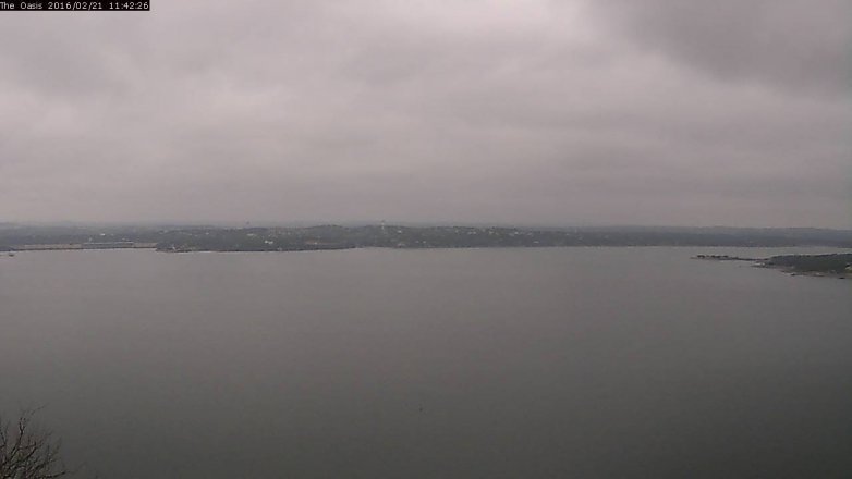 Lake Travis webcam, February 21, 2016 10:50 AM CT
