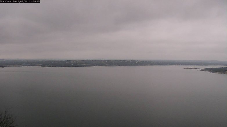 Lake Travis webcam, February 21, 2016 10:55 AM CT