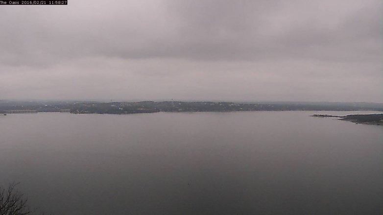 Lake Travis webcam, February 21, 2016 11:05 AM CT