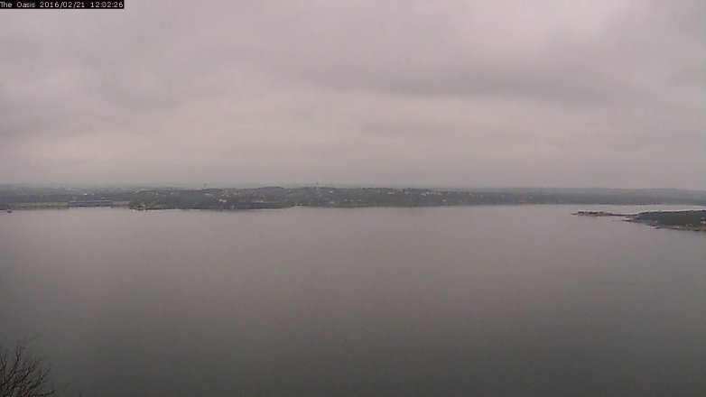 Lake Travis webcam, February 21, 2016 11:10 AM CT