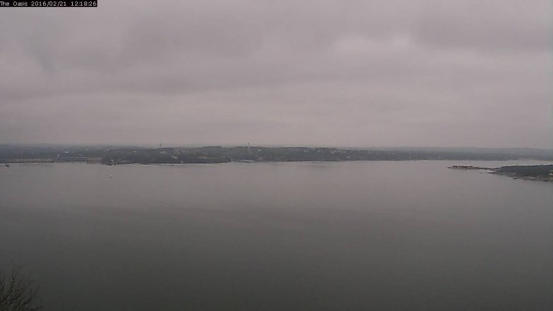 Lake Travis webcam, February 21, 2016 11:25 AM CT