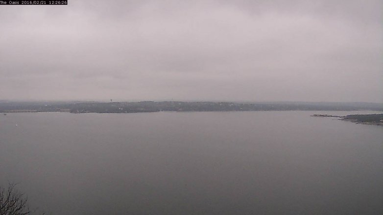 Lake Travis webcam, February 21, 2016 11:35 AM CT