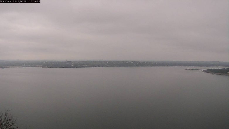 Lake Travis webcam, February 21, 2016 11:40 AM CT