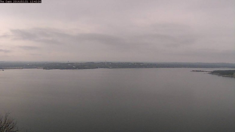 Lake Travis webcam, February 21, 2016 11:50 AM CT