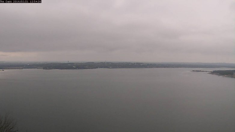 Lake Travis webcam, February 21, 2016 12:00 PM CT