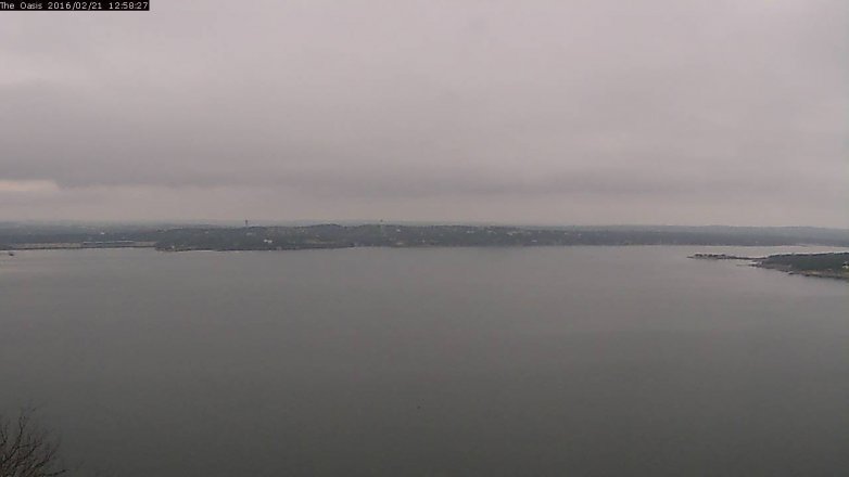 Lake Travis webcam, February 21, 2016 12:05 PM CT