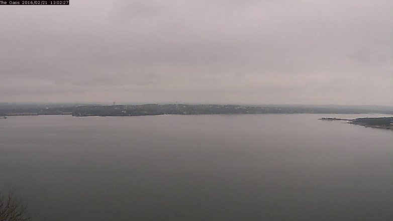 Lake Travis webcam, February 21, 2016 12:10 PM CT