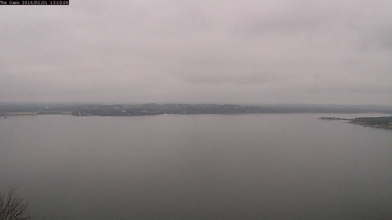 Lake Travis webcam, February 21, 2016 12:15 PM CT