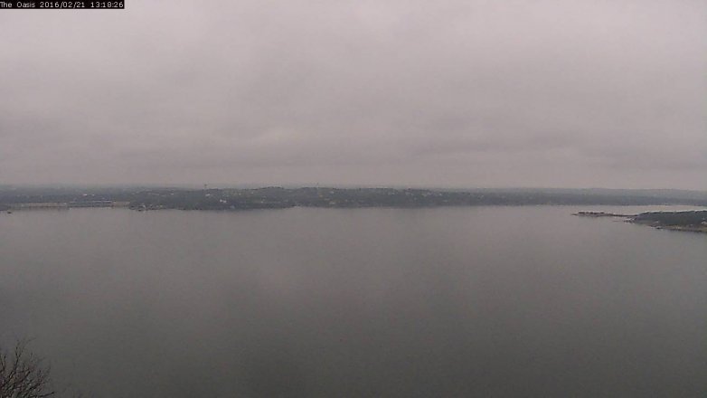 Lake Travis webcam, February 21, 2016 12:25 PM CT