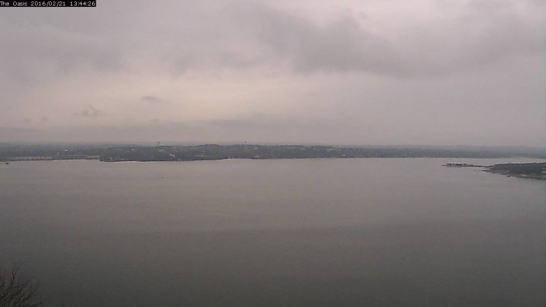 Lake Travis webcam, February 21, 2016 12:50 PM CT