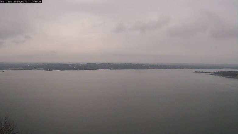 Lake Travis webcam, February 21, 2016 12:55 PM CT