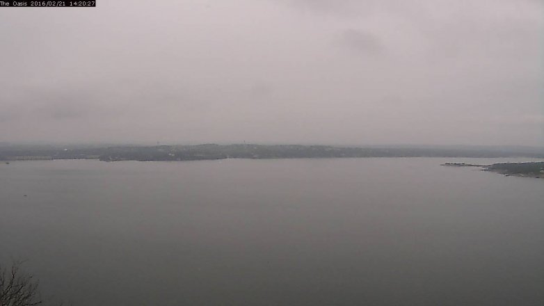 Lake Travis webcam, February 21, 2016 1:25 PM CT