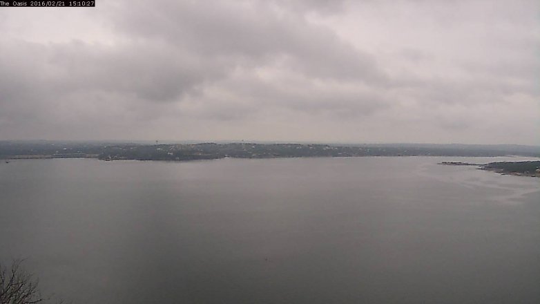 Lake Travis webcam, February 21, 2016 2:15 PM CT
