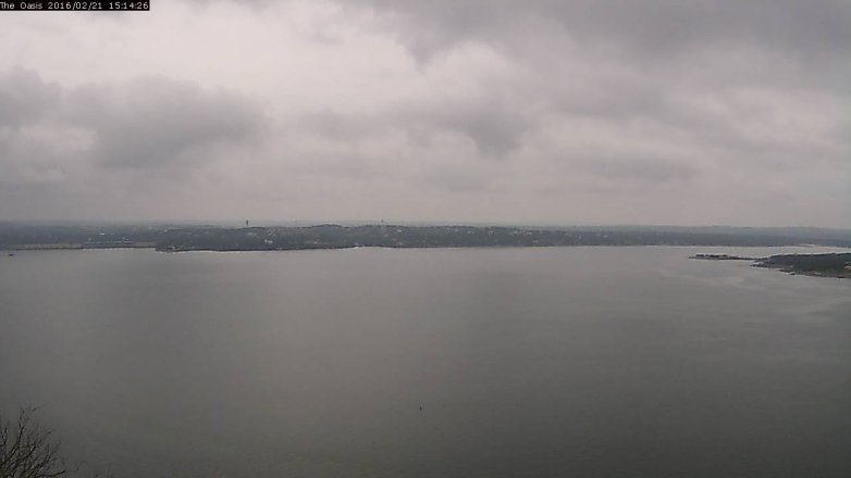 Lake Travis webcam, February 21, 2016 2:20 PM CT
