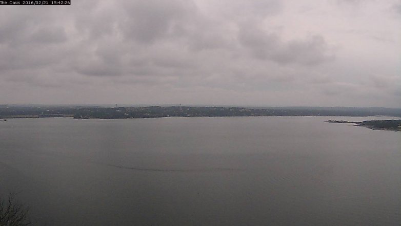 Lake Travis webcam, February 21, 2016 2:50 PM CT
