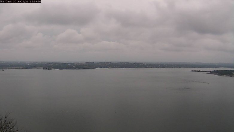 Lake Travis webcam, February 21, 2016 3:00 PM CT