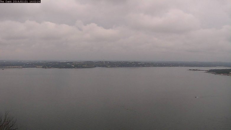 Lake Travis webcam, February 21, 2016 3:10 PM CT