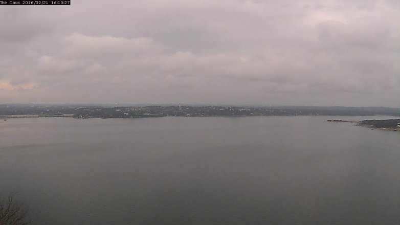 Lake Travis webcam, February 21, 2016 3:15 PM CT