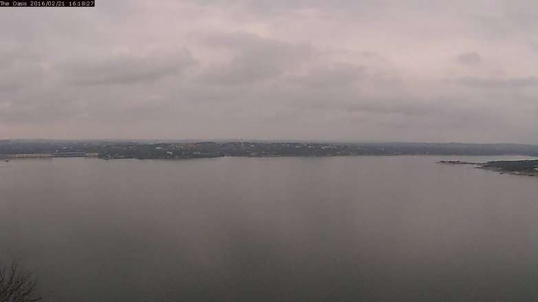 Lake Travis webcam, February 21, 2016 3:25 PM CT