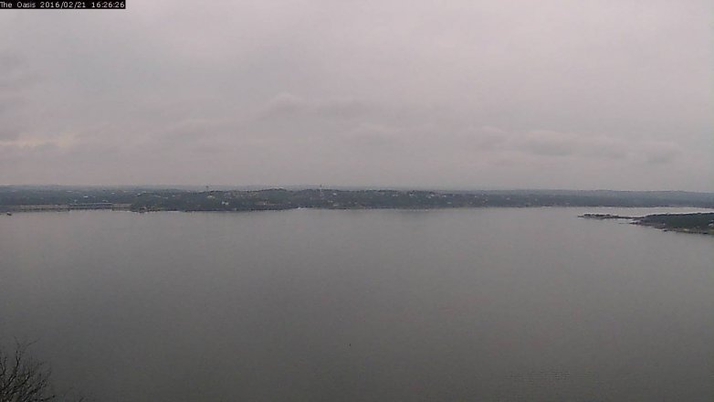 Lake Travis webcam, February 21, 2016 3:35 PM CT