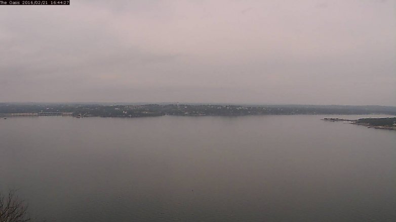 Lake Travis webcam, February 21, 2016 3:50 PM CT