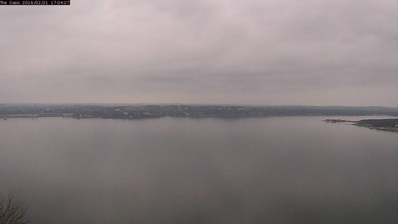 Lake Travis webcam, February 21, 2016 4:10 PM CT