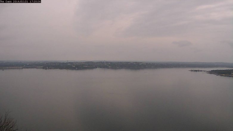 Lake Travis webcam, February 21, 2016 4:25 PM CT