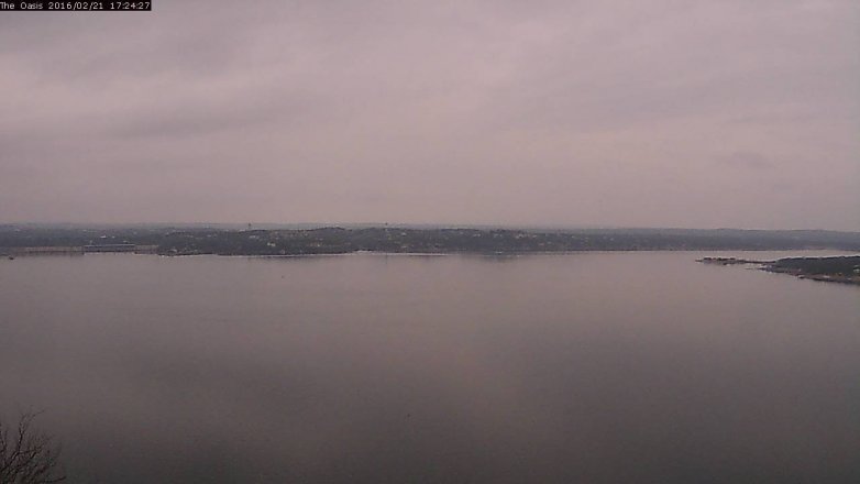 Lake Travis webcam, February 21, 2016 4:30 PM CT