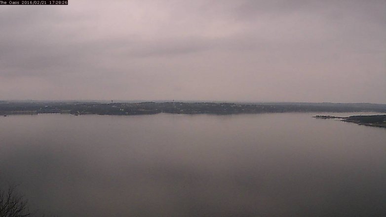 Lake Travis webcam, February 21, 2016 4:35 PM CT
