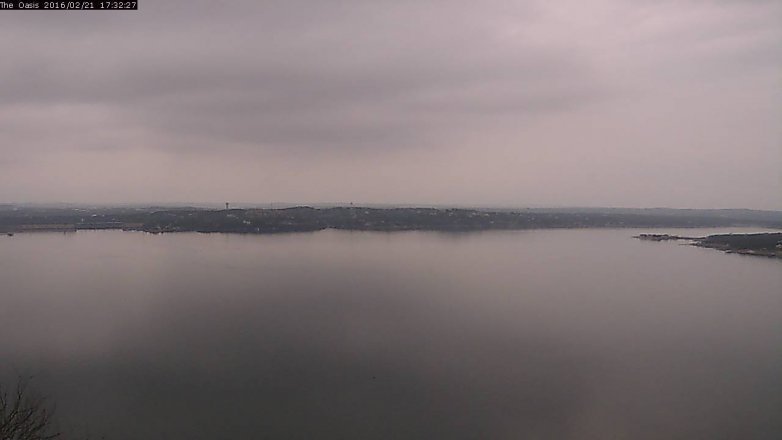 Lake Travis webcam, February 21, 2016 4:40 PM CT