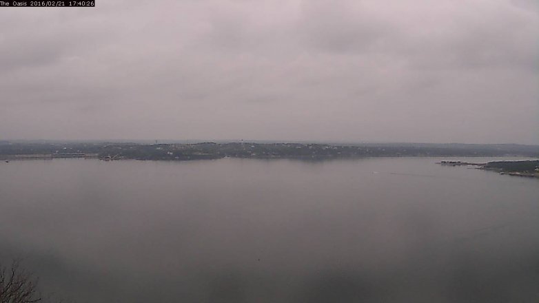 Lake Travis webcam, February 21, 2016 4:45 PM CT