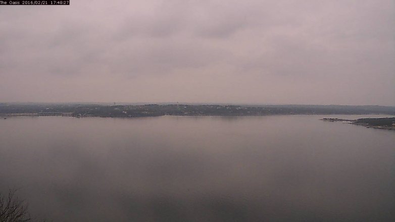 Lake Travis webcam, February 21, 2016 4:55 PM CT