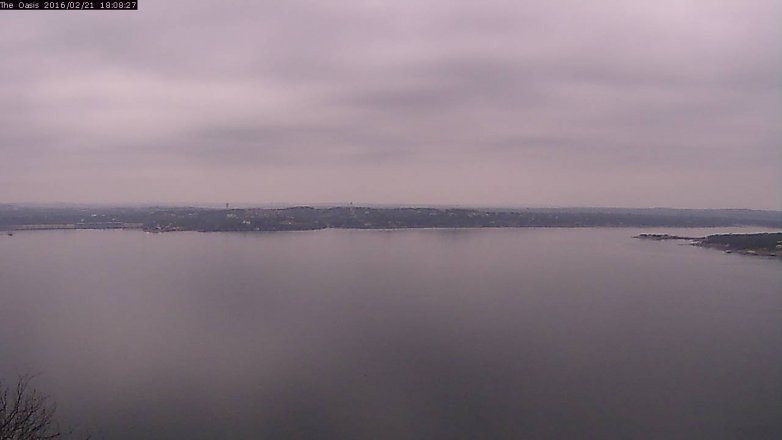 Lake Travis webcam, February 21, 2016 5:15 PM CT