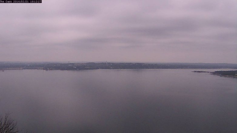 Lake Travis webcam, February 21, 2016 5:20 PM CT