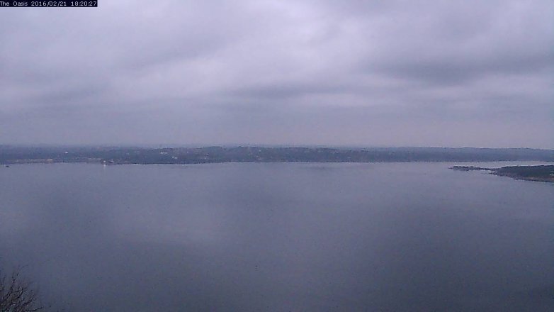 Lake Travis webcam, February 21, 2016 5:25 PM CT