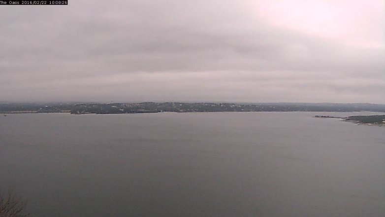 Lake Travis webcam, February 22, 2016 9:15 AM CT